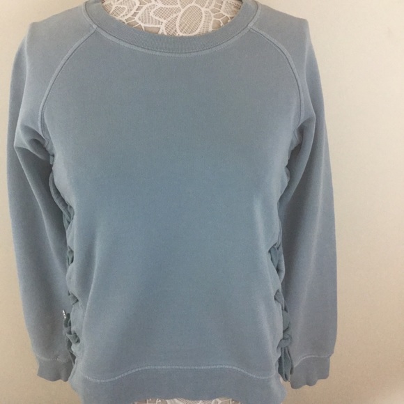 🚫🛑SOLD🚫🛑Sincerely Jules lace up blue pullover - Picture 7 of 8